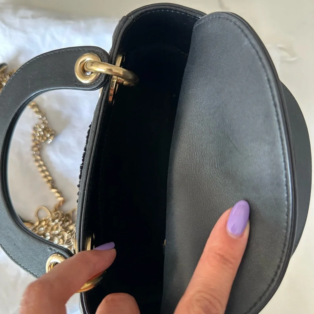 Dior Black Mini Bag with Gold Accents - Picture 5 of 9